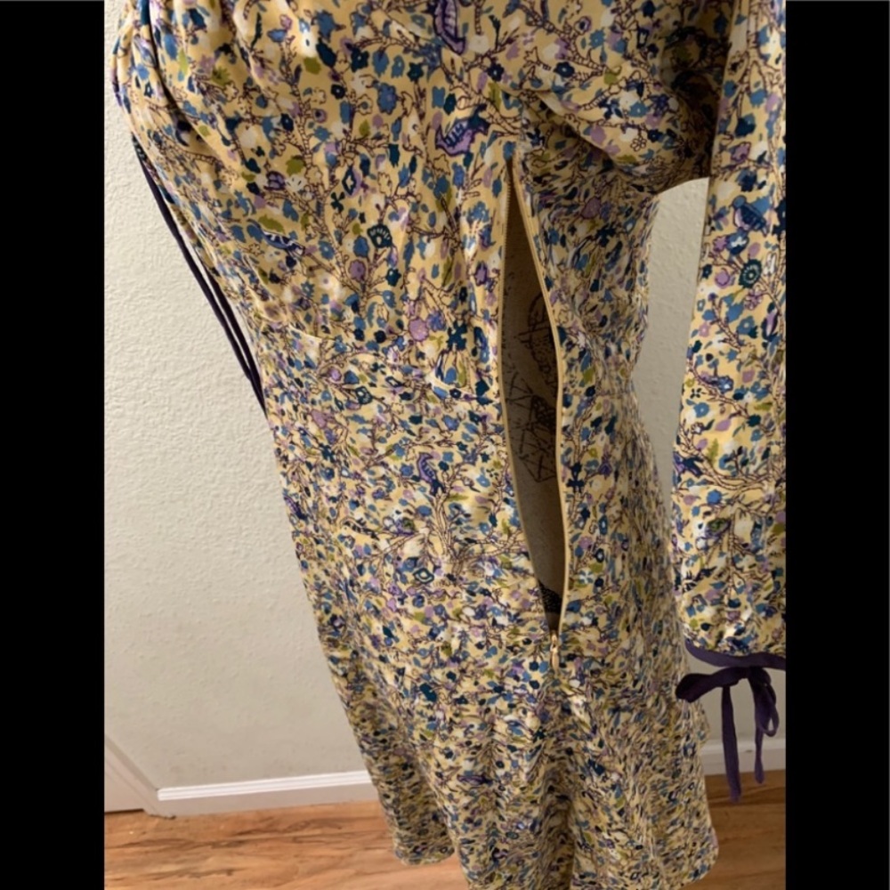 Floral Side Tie Peasant Dress - Picture 8 of 15